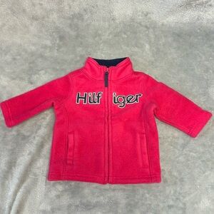 Tommy Hilfiger - long sleeve full zip fleece jacket. Size 3-6 months